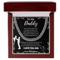 To My Daddy – Cuban Chain Necklace from Daughter (Father's Day Gift)