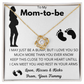 To my Mom-to-be Love Knot Necklace