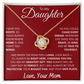 To My Daughter – From Mom Necklace with Heartfelt “Roots & Wings” Message Card