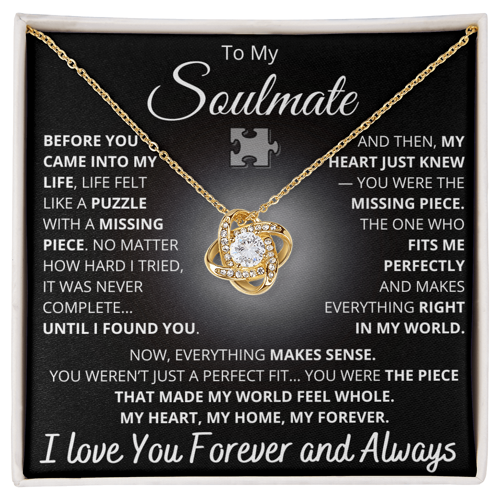 To My Soulmate – You Complete Me Puzzle Necklace