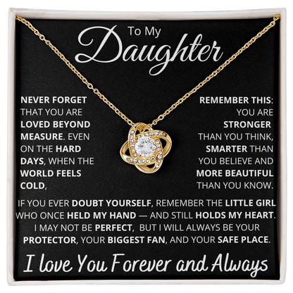 To My Daughter – Empowering “Never Forget You Are Loved” Necklace