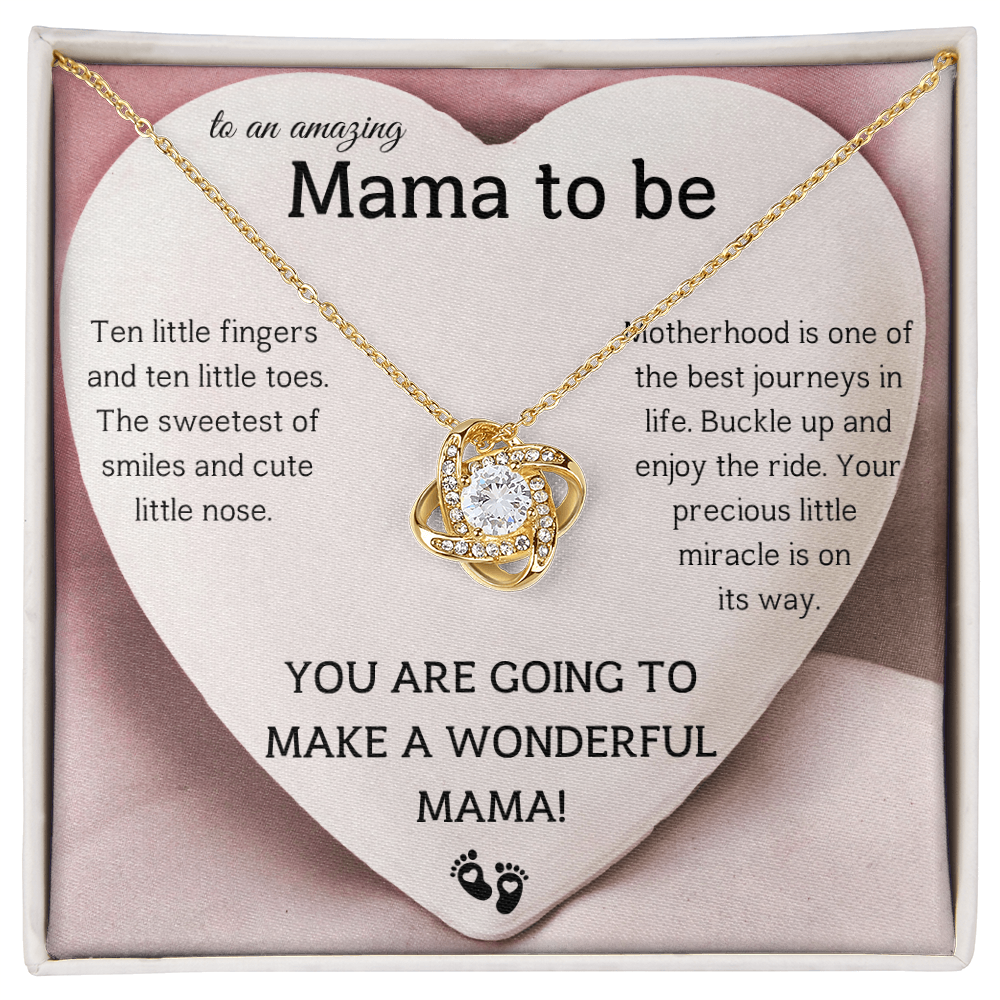To An Amazing Mama To Be – Love Knot Necklace