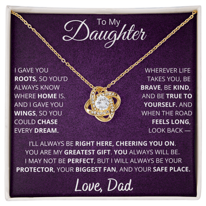 To My Daughter – From Dad “Chase Every Dream” Necklace