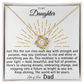 To My Daughter – "Rise and Shine" Love Knot Necklace