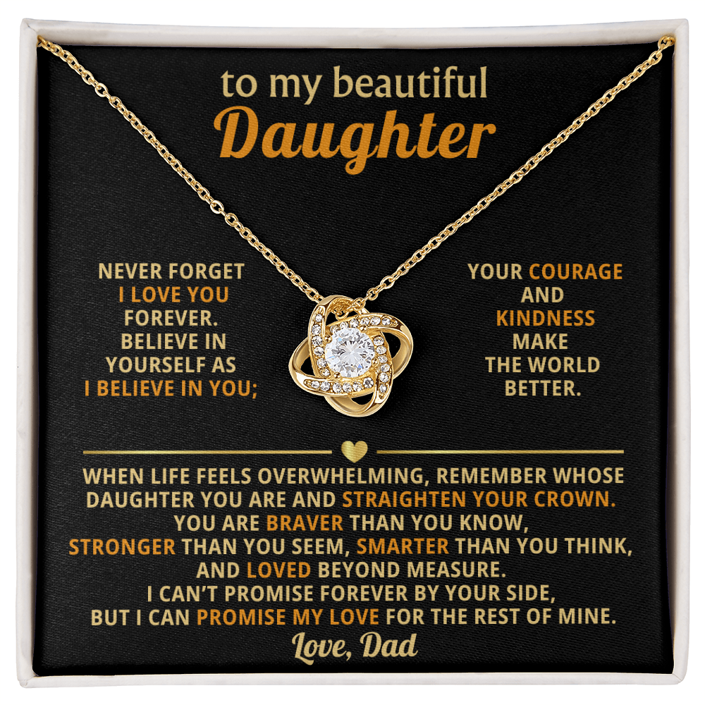 💖 To My Beautiful Daughter – Necklace Gift from Dad