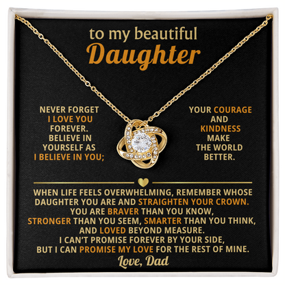 💖 To My Beautiful Daughter – Necklace Gift from Dad
