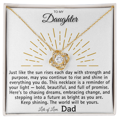 To My Daughter – Keep Shining Forever Necklace from Dad