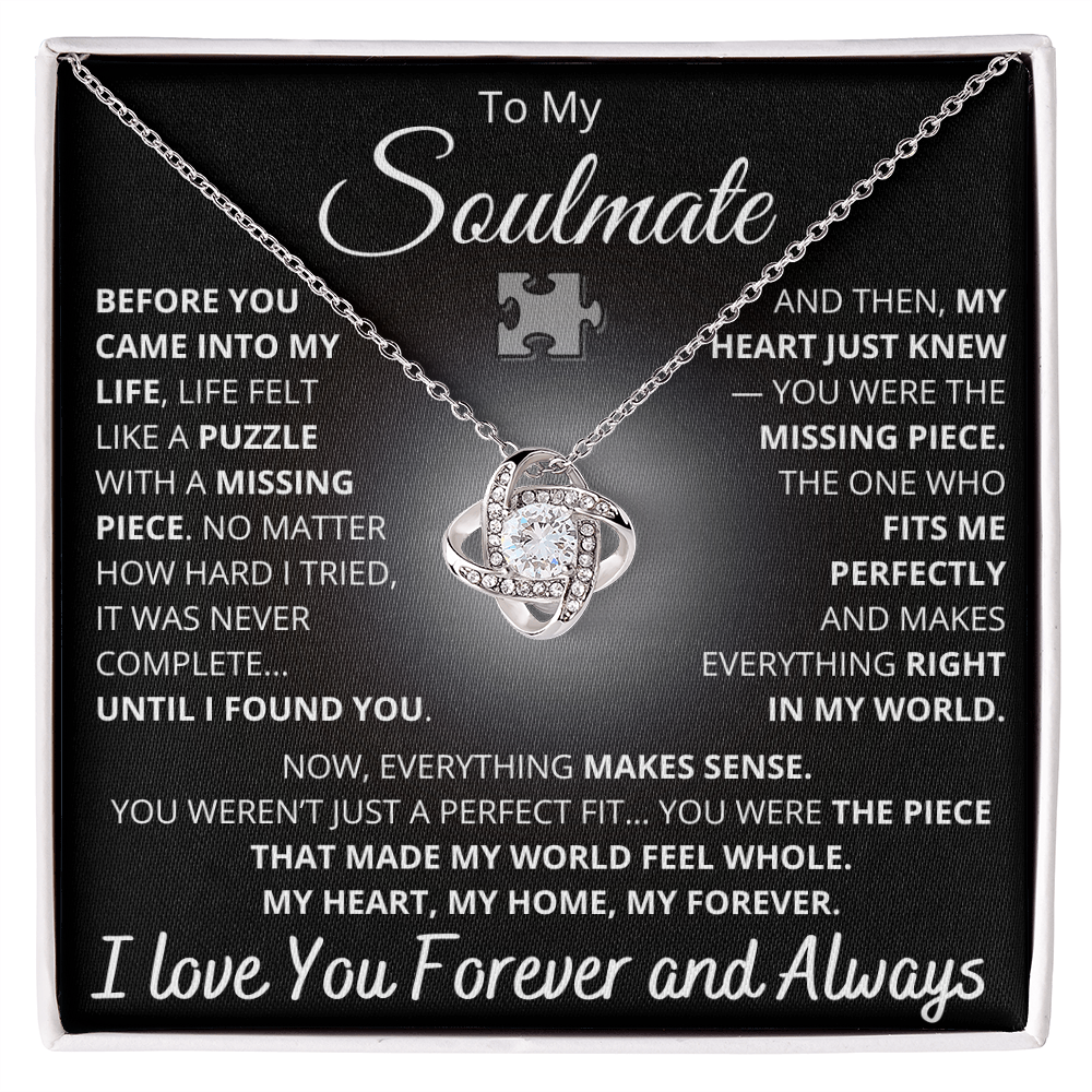 To My Soulmate – You Complete Me Puzzle Necklace