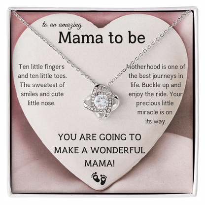 To An Amazing Mama To Be – Love Knot Necklace