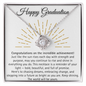 [Almost Sold Out] Happy Graduation Necklace with Message Card - The World will be yours