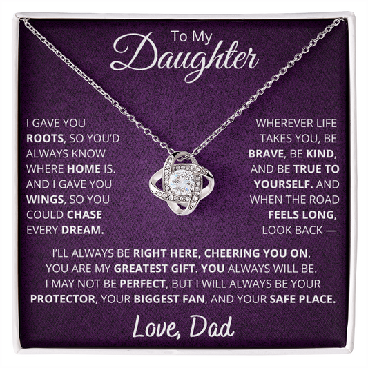 To My Daughter – From Dad “Chase Every Dream” Necklace