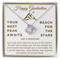 Graduation Necklace Gift with Inspiring Message Card | “Your Next Peak Awaits”