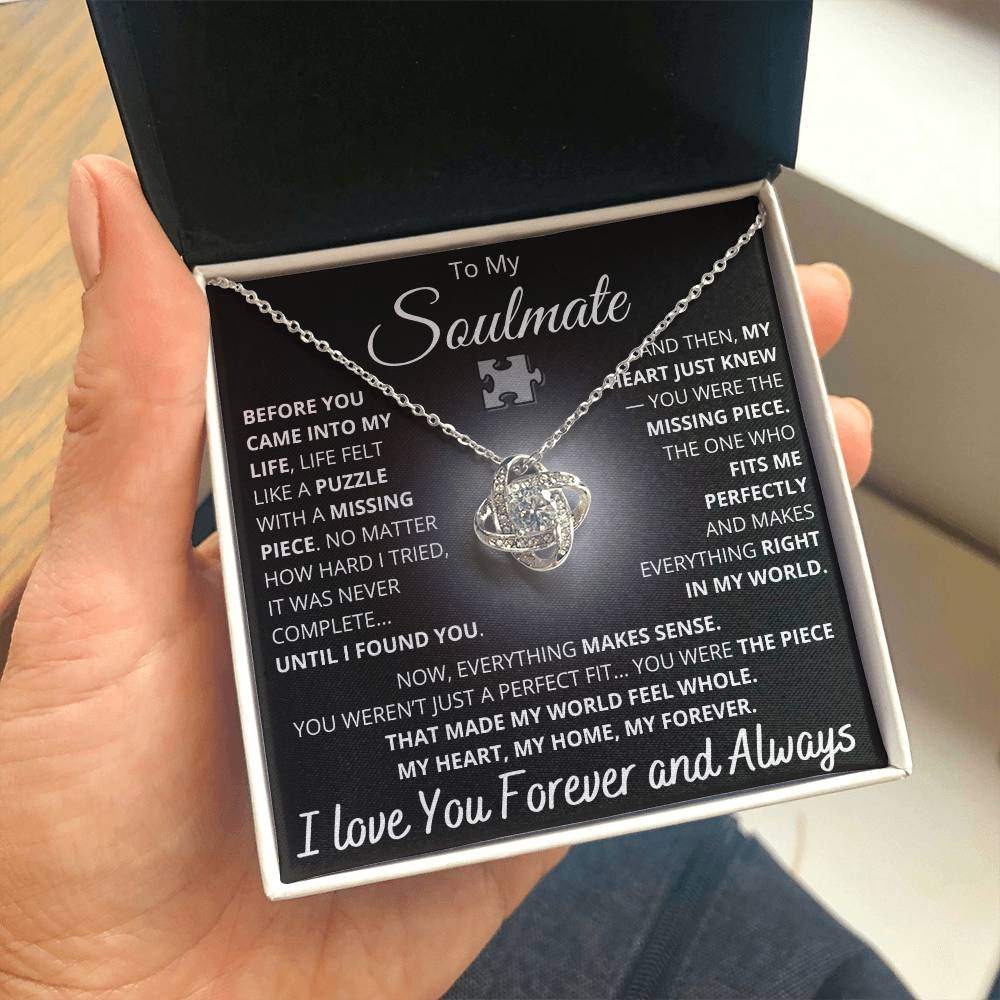 To My Soulmate – You Complete Me Puzzle Necklace