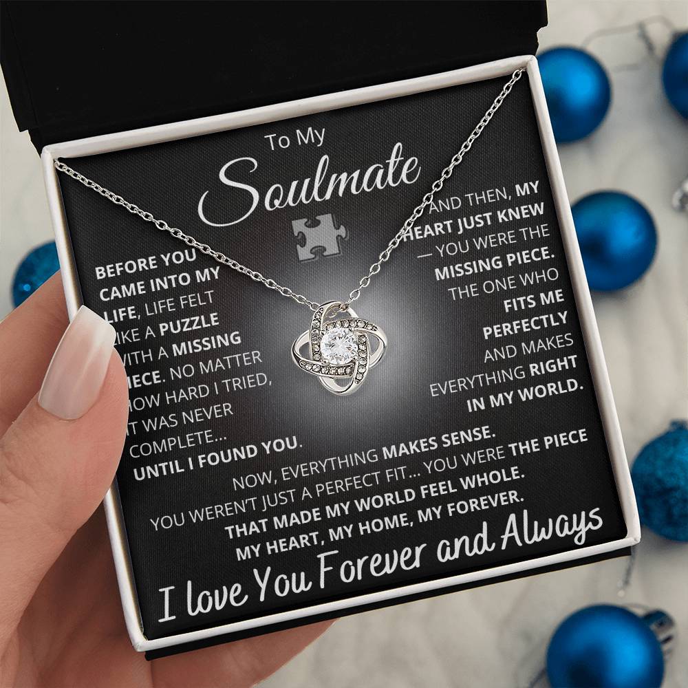 To My Soulmate – You Complete Me Puzzle Necklace