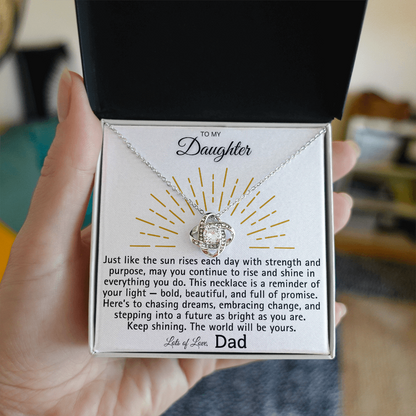 To My Daughter – Keep Shining Forever Necklace from Dad