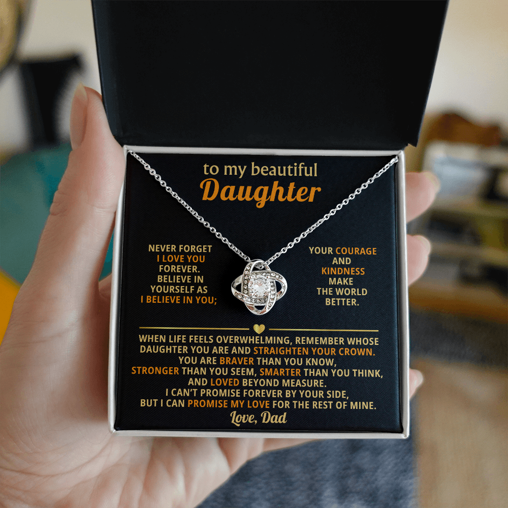 💖 To My Beautiful Daughter – Necklace Gift from Dad