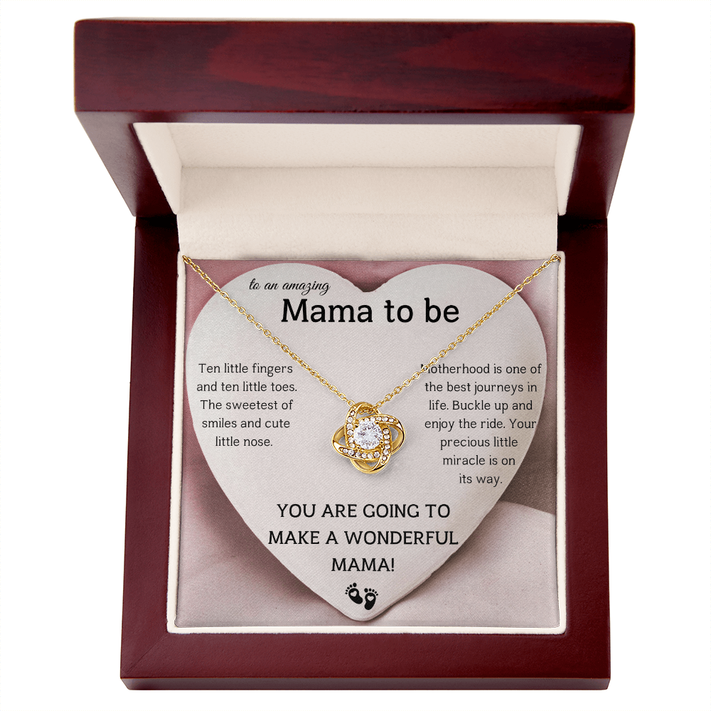 To An Amazing Mama To Be – Love Knot Necklace