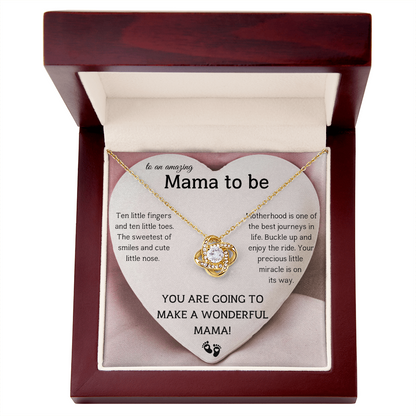 To An Amazing Mama To Be – Love Knot Necklace