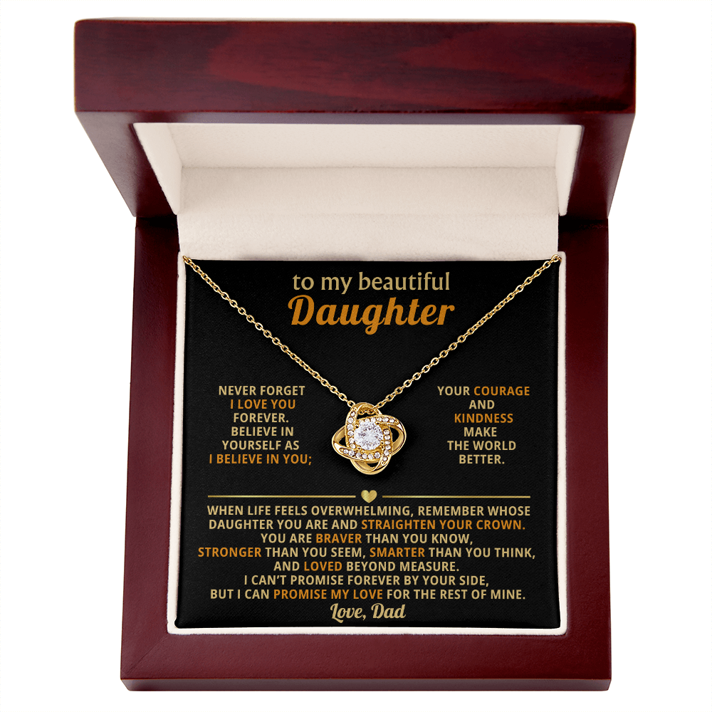 💖 To My Beautiful Daughter – Necklace Gift from Dad
