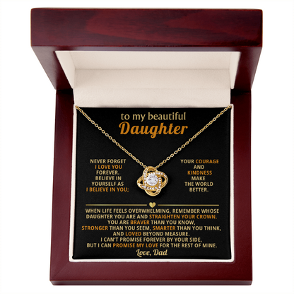 💖 To My Beautiful Daughter – Necklace Gift from Dad
