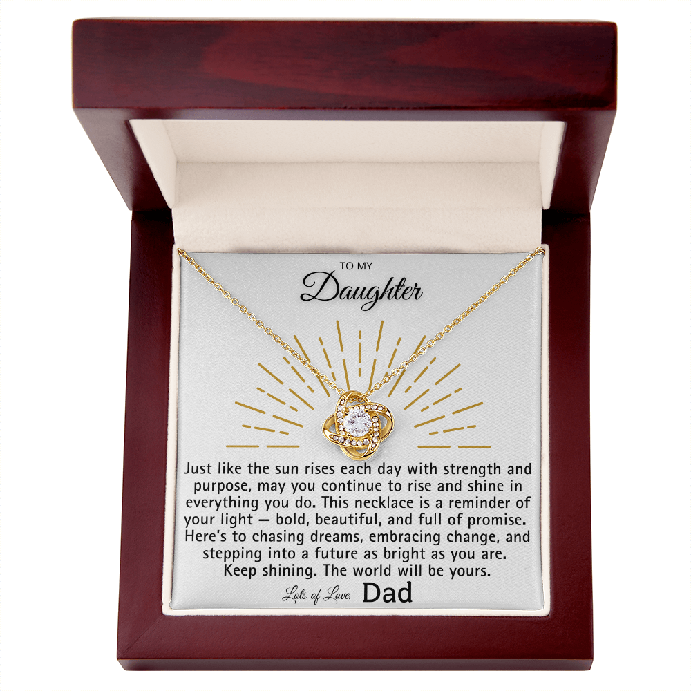 To My Daughter – Keep Shining Forever Necklace from Dad