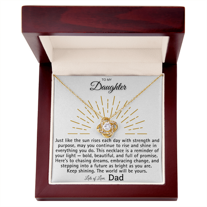 To My Daughter – Keep Shining Forever Necklace from Dad