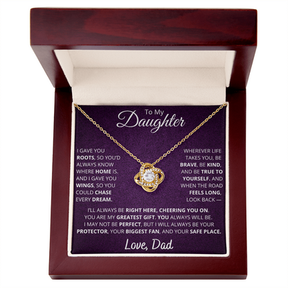 To My Daughter – From Dad “Chase Every Dream” Necklace