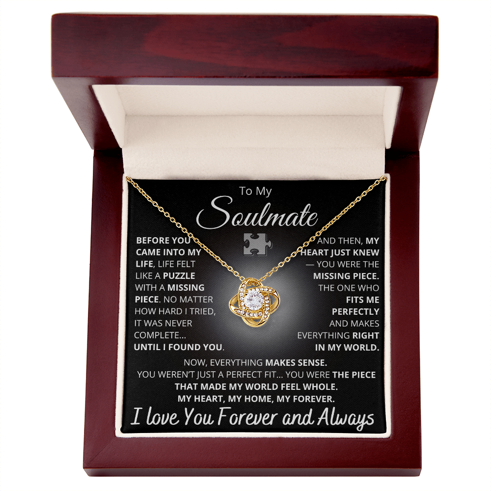 To My Soulmate – You Complete Me Puzzle Necklace