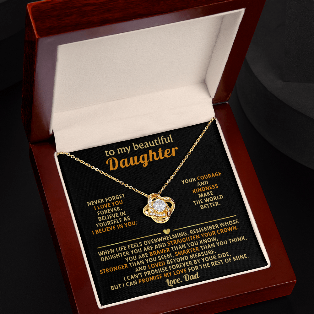 💖 To My Beautiful Daughter – Necklace Gift from Dad