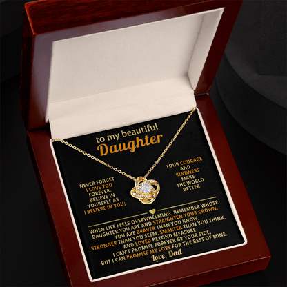 💖 To My Beautiful Daughter – Necklace Gift from Dad