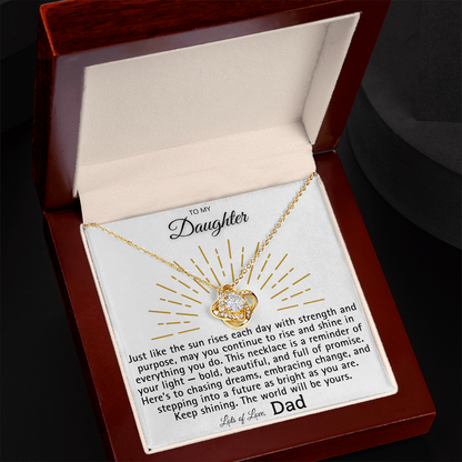 To My Daughter – Keep Shining Forever Necklace from Dad