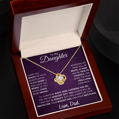 To My Daughter – From Dad “Chase Every Dream” Necklace