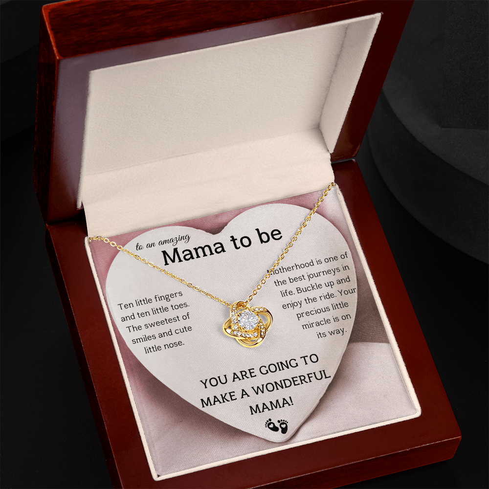 To An Amazing Mama To Be – Love Knot Necklace