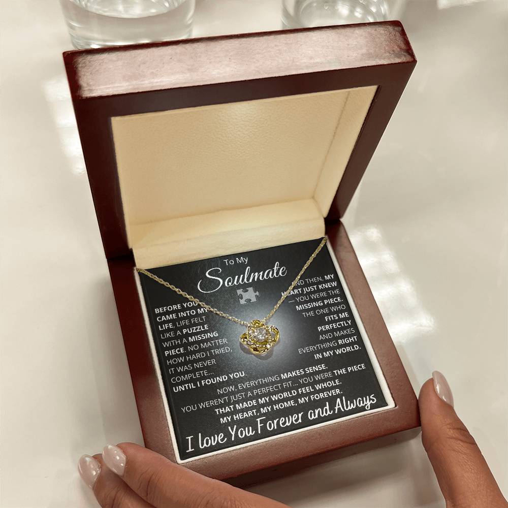 To My Soulmate – You Complete Me Puzzle Necklace
