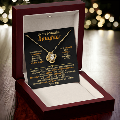 💖 To My Beautiful Daughter – Necklace Gift from Dad