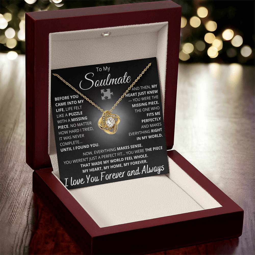 To My Soulmate – You Complete Me Puzzle Necklace