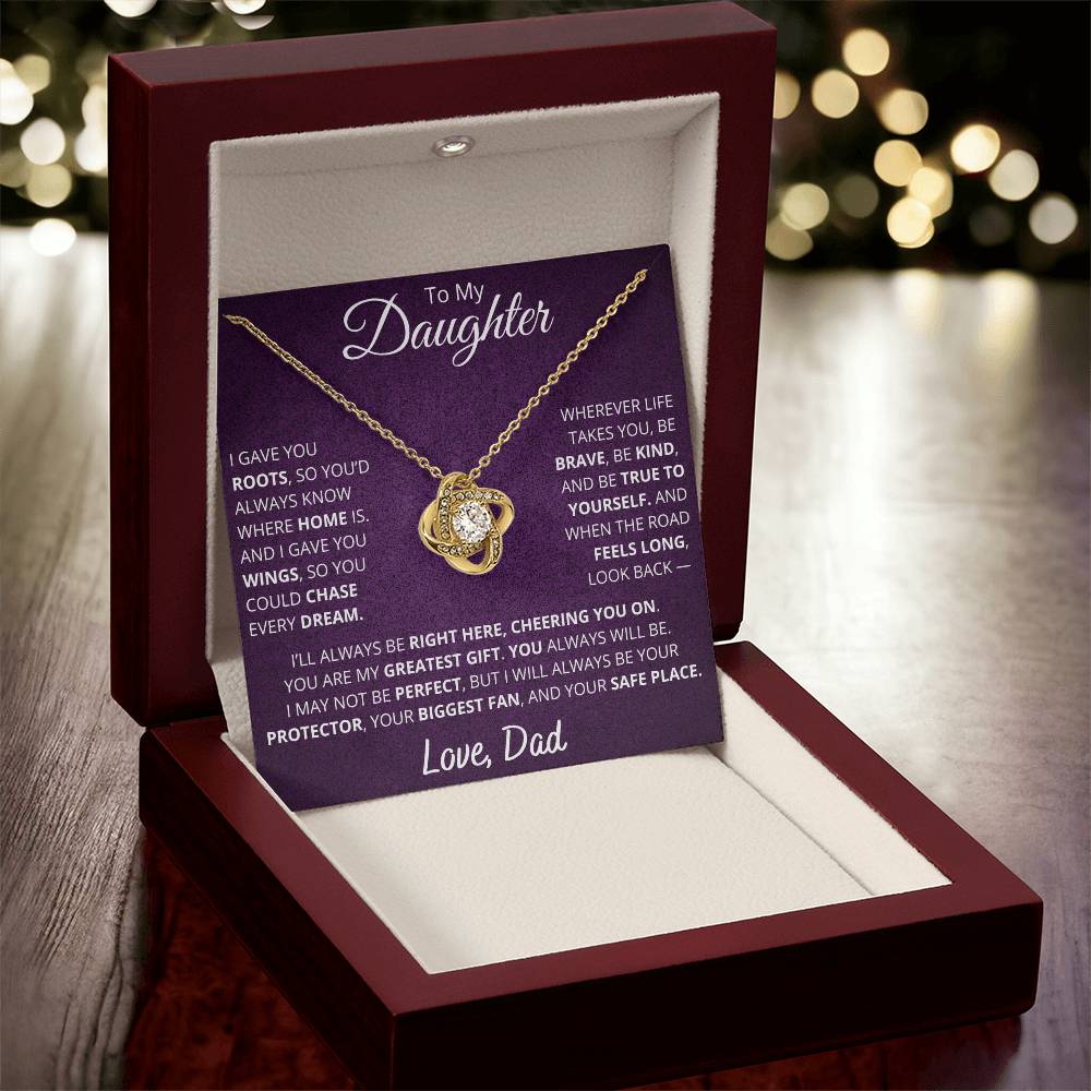 To My Daughter – From Dad “Chase Every Dream” Necklace
