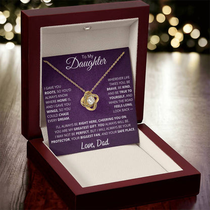 To My Daughter – From Dad “Chase Every Dream” Necklace