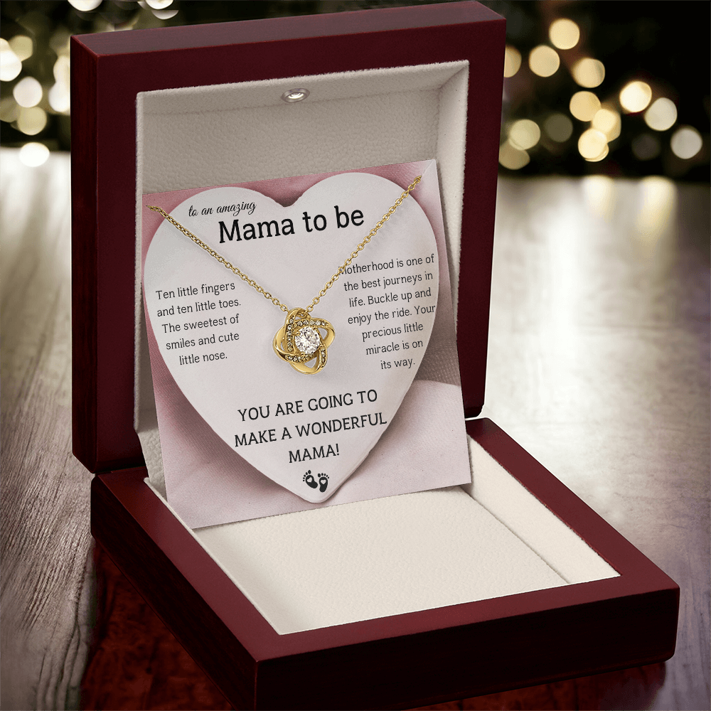 To An Amazing Mama To Be – Love Knot Necklace