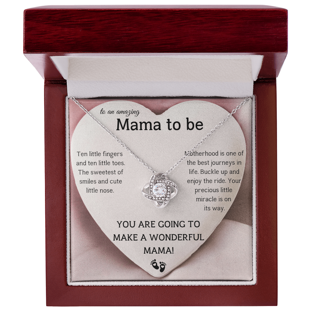 To An Amazing Mama To Be – Love Knot Necklace