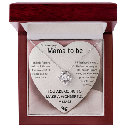 To An Amazing Mama To Be – Love Knot Necklace