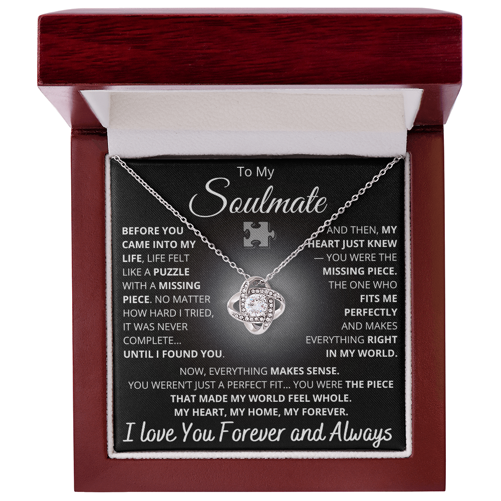 To My Soulmate – You Complete Me Puzzle Necklace