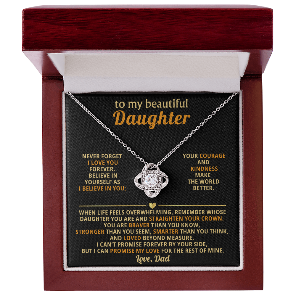 💖 To My Beautiful Daughter – Necklace Gift from Dad