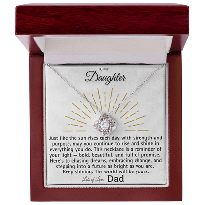 To My Daughter – Keep Shining Forever Necklace from Dad