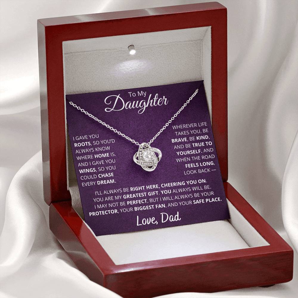 To My Daughter – From Dad “Chase Every Dream” Necklace