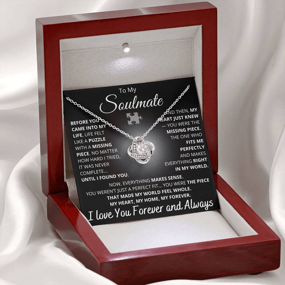 To My Soulmate – You Complete Me Puzzle Necklace