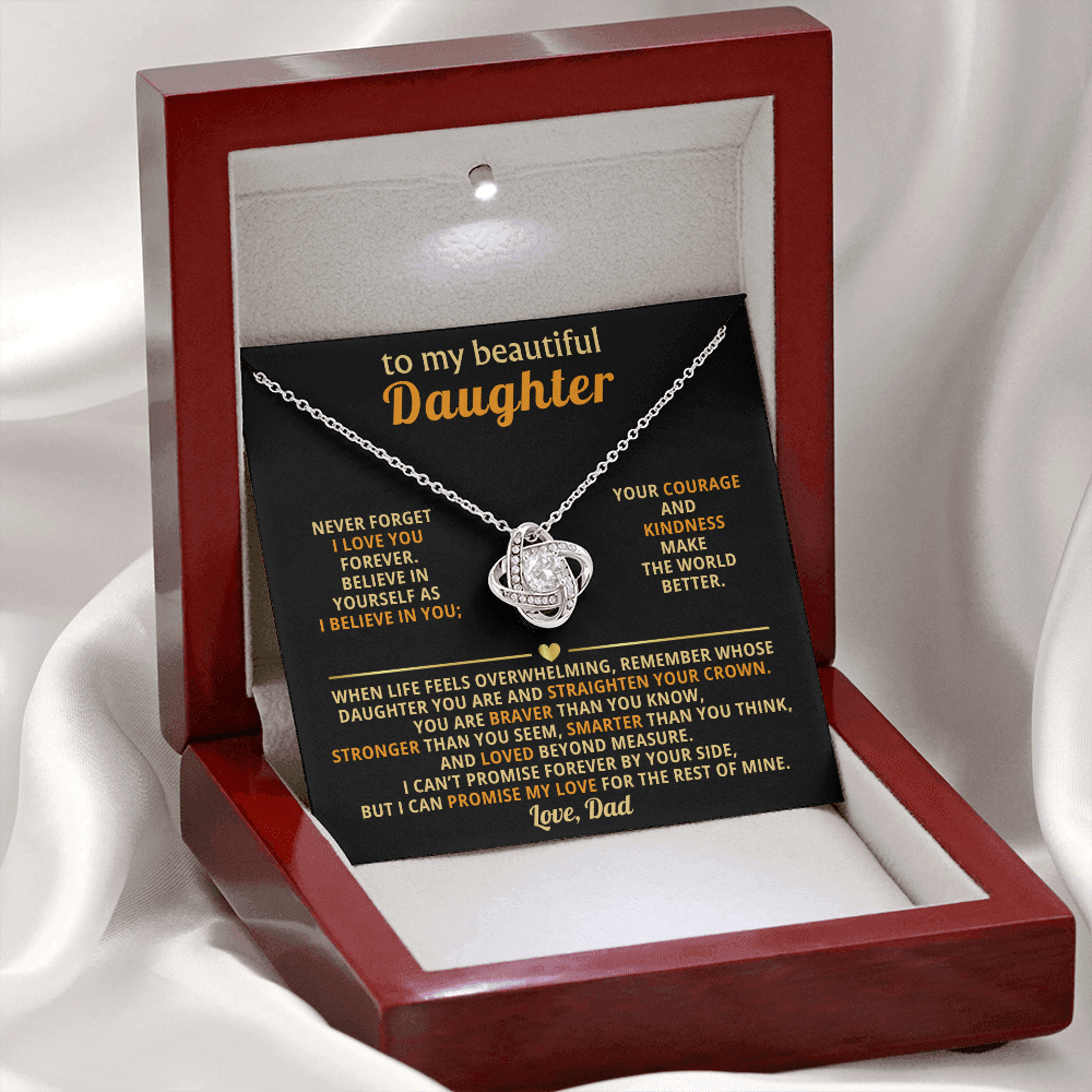 💖 To My Beautiful Daughter – Necklace Gift from Dad