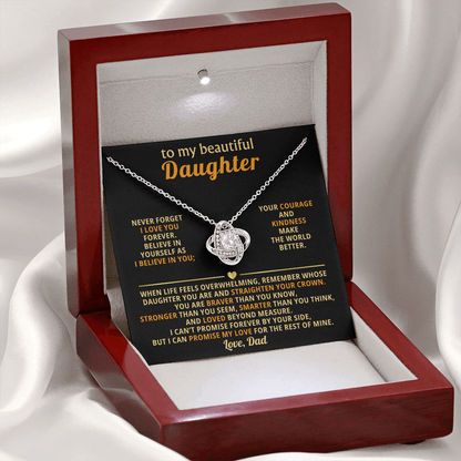 💖 To My Beautiful Daughter – Necklace Gift from Dad