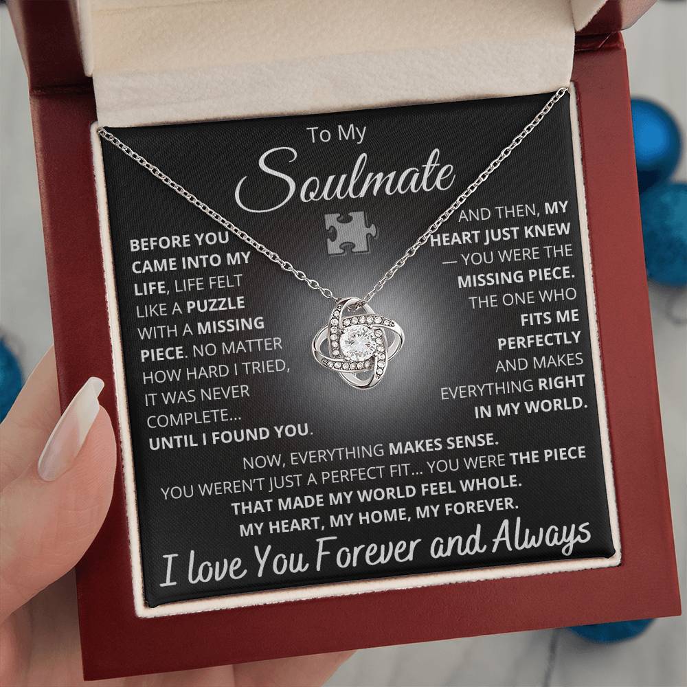 To My Soulmate – You Complete Me Puzzle Necklace