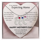 Birthstone Personalized Baby Feet Necklace with Message card To an Expecting Mama